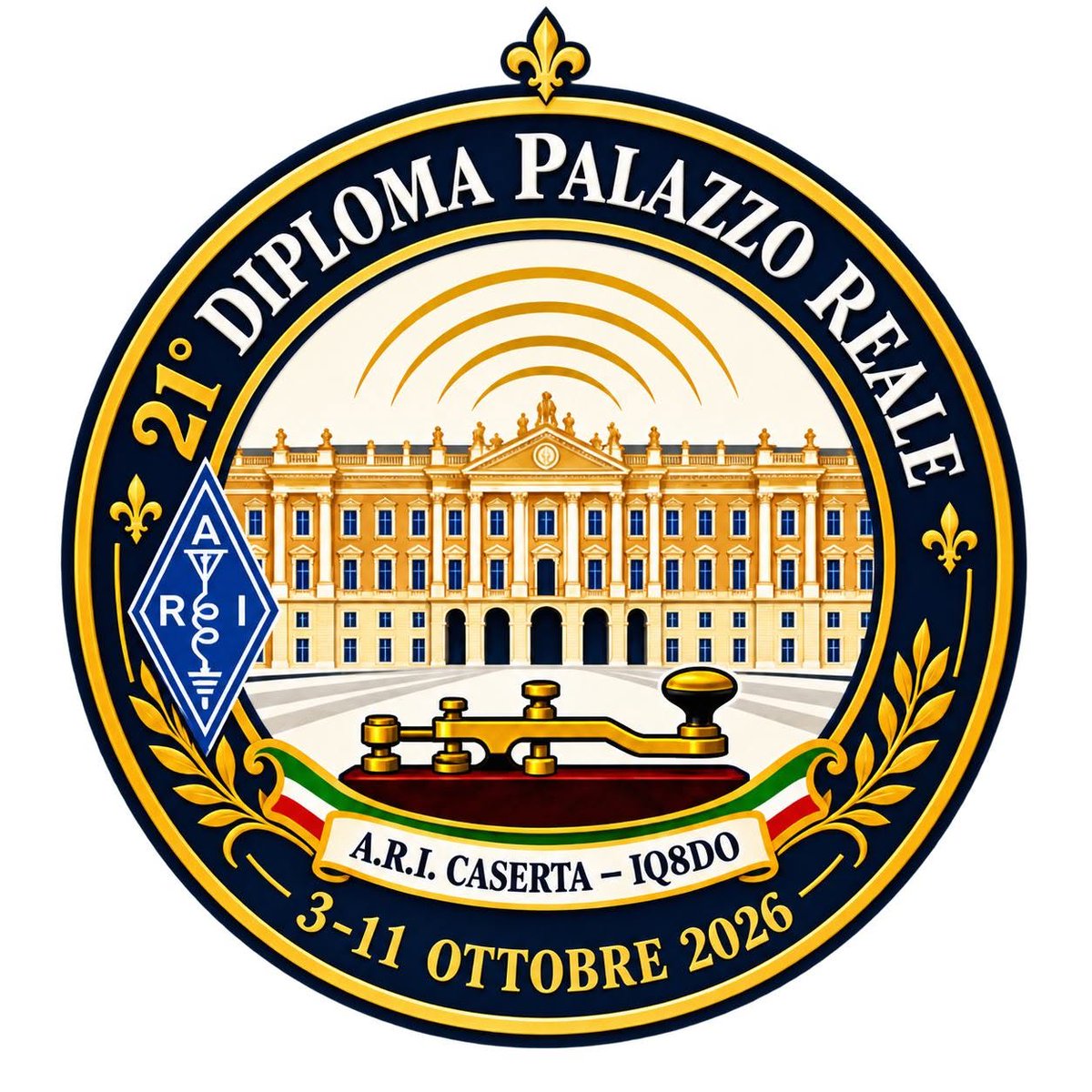 ARI_hq's tweet photo. ARI Caserta annuncia che dal 3 all’11/10/26 sarà “on air” in occasione della 21a edizione del Diploma “Palazzo Reale di Caserta”, diploma internazionale aperto a tutti gli OM e SWL del mondo.

👉Regolamento completo: https://t.co/IrBJOQKKFe

#ari #radioamatori #HAM #HamRadio https://t.co/09PjSLYJ4X