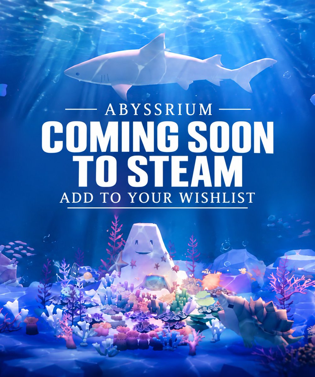 abyssrium's tweet photo. アビスリウムの海がSteamへと広がります！

アビスリウムのSteamストアページが
オープンしました。
ぜひウィッシュリストに追加して、
新しい海を楽しみにお待ちください。

これからもよろしくお願いします！

Steam👉https://t.co/RvAOWX2AkK

#Abyssrium #Steam #WishList https://t.co/JMPfFOnYkZ