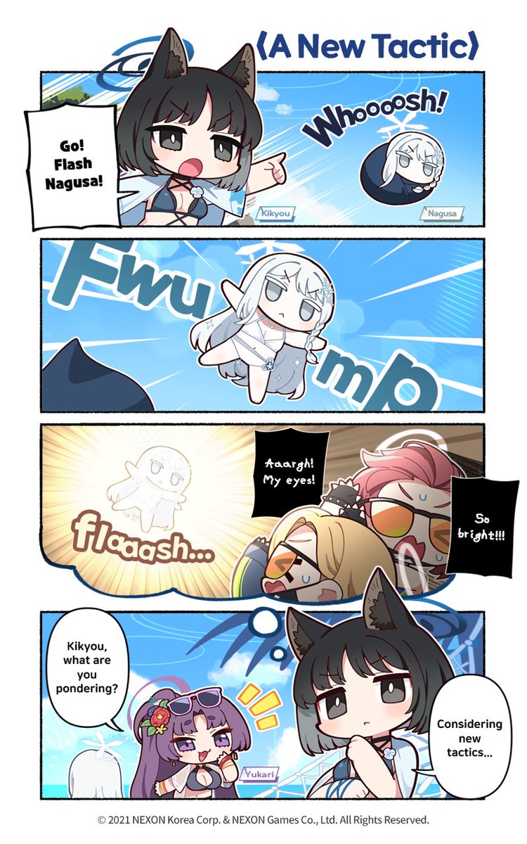 EN_BlueArchive's tweet photo. [Official 4-Panel Manga] Ep. 258
Brought to you by @donmin_h!

Flash Nagusa was super effective!

#BlueArchive #BlueArchive4PanelManga https://t.co/LDGdxVHUxc