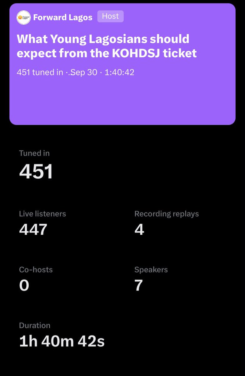 _ForwardLagos's tweet photo. A big THANK YOU to everyone who joined and contributed to yesterday’s Virtual hangout.  

We look forward to seeing you at our next Virtual hangout.

Incase you missed the conversation, you can listen to the replay here:   https://t.co/jEHr0Rhk5V

#ForwardLagos #KOHDSJ2027 https://t.co/P9OW4xUmcp