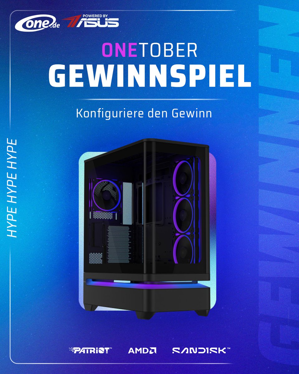 onecomputer's tweet photo. ONEtober Gewinnspiel!!!💙
Danke an @asusde 🎉

Um teilnehmen zu können, musst du uns folgen, alle Gewinnspielpostings liken und kommentieren. 

Likes/Shares/Kommentare/neue Follower erhöhen die Hypestufe!
💙

Ende: 29.10.2026

#ONEtober #Gewinnspiel #Win https://t.co/2GgZS3tKop