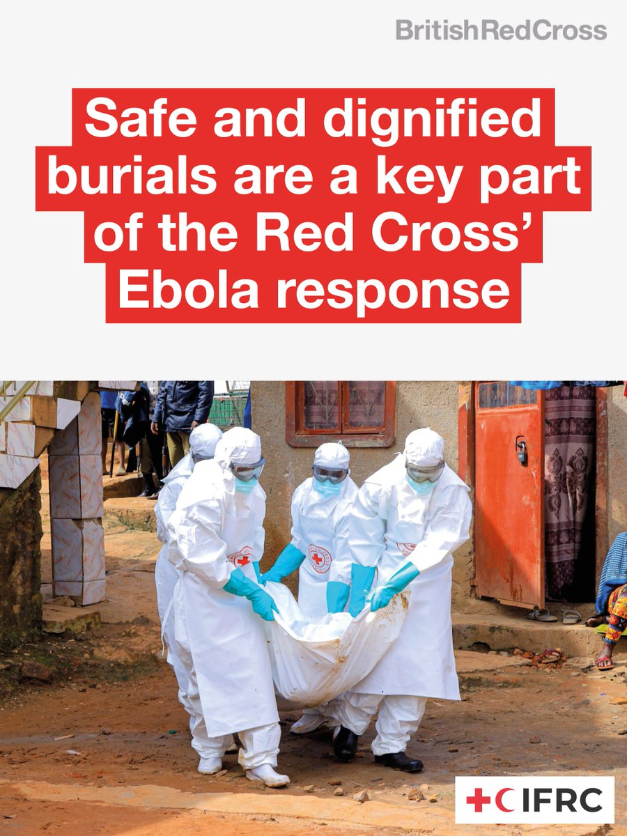 BritishRedCross's tweet photo. [Trigger warning: sensitive content] During the Ebola outbreak, Red Cross teams are carrying out safe and dignified burials, helping protect families and communities, and treating those who’ve died with care and respect.
 
Find out more: https://t.co/msNig12dxZ

@IFRCAfrica @ifrc https://t.co/GbfmOBoqgl