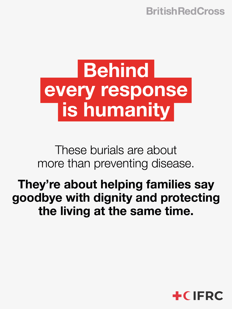 BritishRedCross's tweet photo. [Trigger warning: sensitive content] During the Ebola outbreak, Red Cross teams are carrying out safe and dignified burials, helping protect families and communities, and treating those who’ve died with care and respect.
 
Find out more: https://t.co/msNig12dxZ

@IFRCAfrica @ifrc https://t.co/GbfmOBoqgl