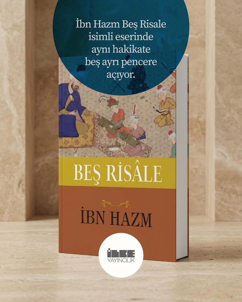 ilkeyayincilik's tweet photo. Beş risale…
Beş ayrı pencere, aynı hakikat arayışına açılıyor.

İbn Hazm’ın düşünce dünyasından süzülen bu metinler; insanı, bilgiyi, inancı ve hayatı yeniden düşünmeye çağırıyor.
#ilkeyayıncılık #risale #hakikat #bilgi #freepalestine https://t.co/UTYksmooDm