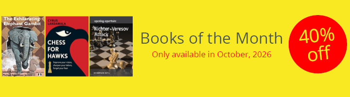 NewInChess's tweet photo. It's October! Get a 40% discount on three selected titles

In the whole month of October, you can choose from three selected titles to purchase at a 40% discount.

Please don't wait too long, as the opportunity to get it with a 40% discount is only valid in October 2026.

https://t.co/zRbekUDHvG