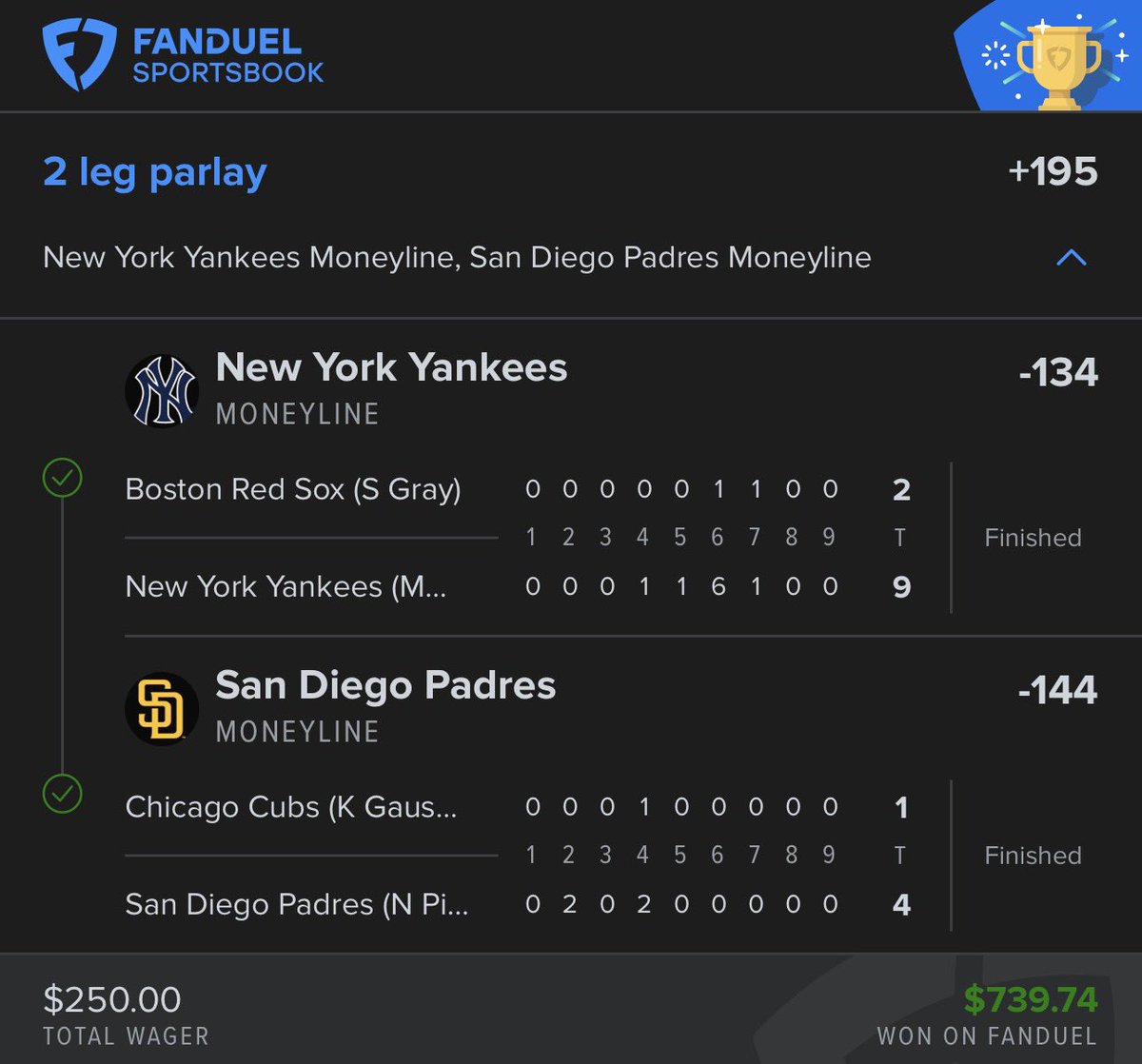 CashMeOutt716's tweet photo. GREEN IS GREEN 💰✅

Two 2-leg cashes!
⚾ Yankees + Padres ML
🏏 Antonacci + Bogaerts 1+ hit

$450 wagered ➡️ $1,268.05 returned
🔥 $818.05 PROFIT

Pick your spots. Keep the legs low. Nothing is guaranteed.

https://t.co/24doS82oad #Gambling𝕏 
#PayDayEF #MLB #SportsBetting https://t.co/5ktEZbl277