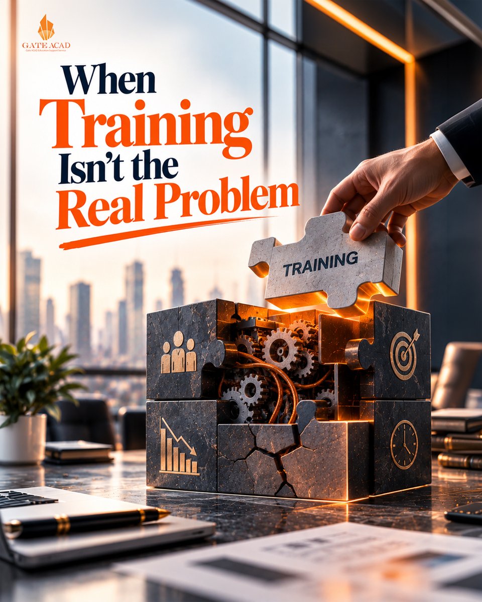 GateACAD's tweet photo. Your team has the knowledge.
They have the certificates.
Yet the same problems keep returning.

Before buying another course, check these 3 areas:
🔸 1. Clarity — Does the team know what needs to change?
🔸 2. Application — Can they use the knowledge in real situations?
🔸 3. Structure — Is there a clear process for execution?

Sometimes, the missing piece isn’t more knowledge.

It’s a better way to turn knowledge into action.

📌 Follow Gate ACAD for practical frameworks for better professional development.