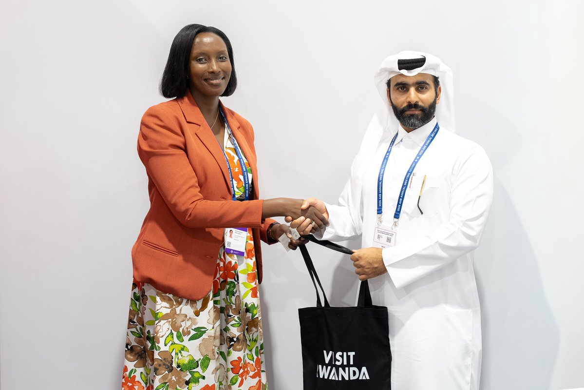 BRDbank's tweet photo. Thank you, Doha! 🇶🇦 Our CEO Ms. Stella Rusine Nteziryayo is grateful to @qatar_fund Deputy DG Mr. Abdulla Al-Fehani and QDB CEO Mr. Abdulrahman Al-Sowaidi for their gracious hospitality and continued partnership in advancing Rwanda's development. 🇷🇼🤝 #AIIB2026 https://t.co/hpeILP4lpQ