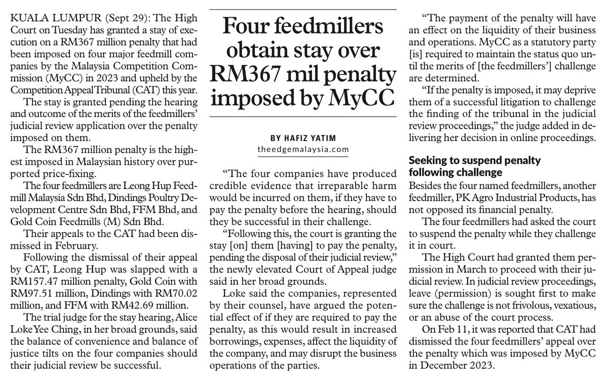 IngeniumAdvisor's tweet photo. #Malaysia cracking down on cartel/ monopoly like behaviour. Next one also in #agricultural sector?

#economics #finance #business #manufacturing #industries #banking #Fed #IMF #IBRD #EBRS #BIS #AMRO #AIIB #ADB #NDB #PBOC #ISDB https://t.co/SiTLRJn3h8