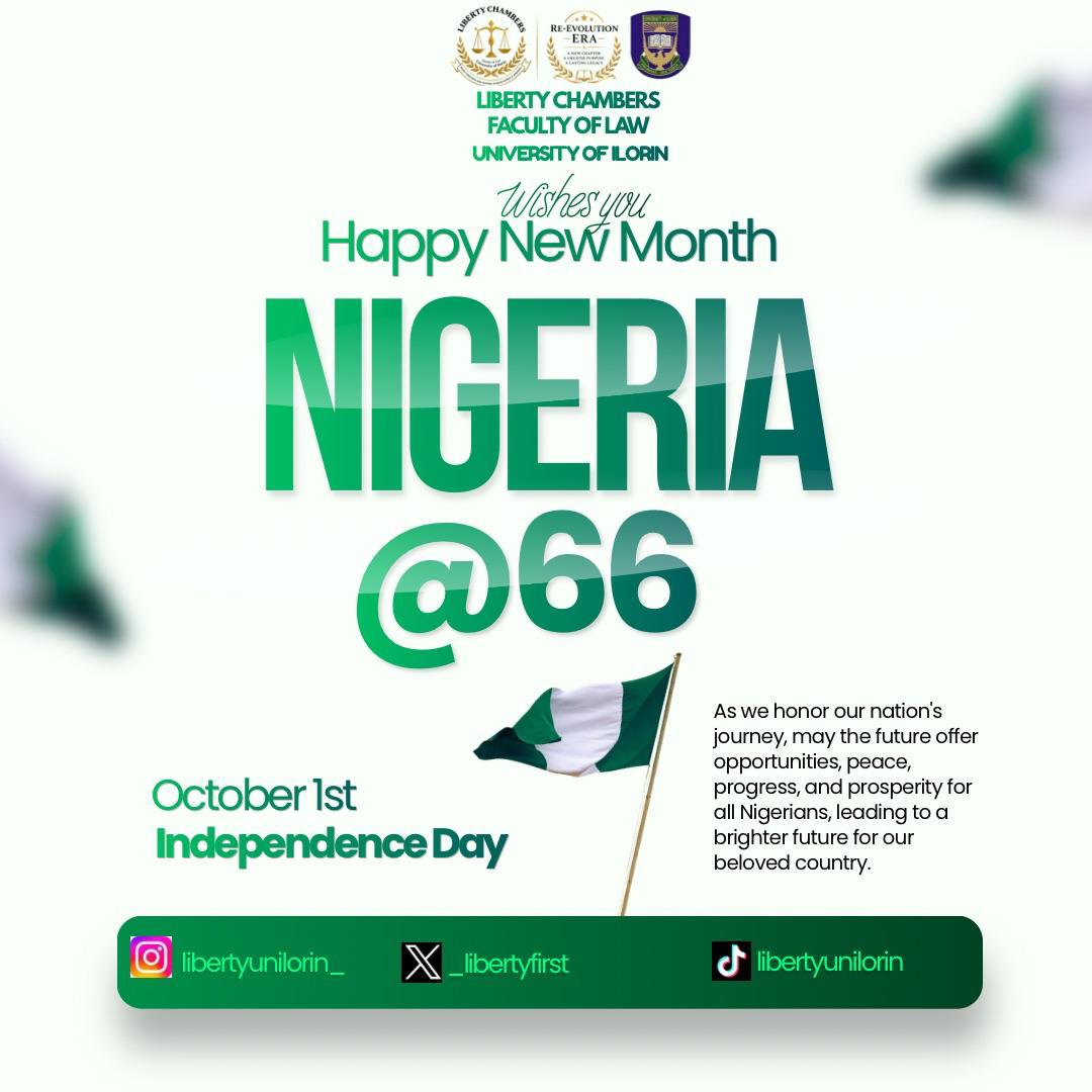 _Libertyfirst's tweet photo. ✨ FROM LIBERTY CHAMBERS 🇳🇬⚖️🗽
Wishing all Nigerians a beautiful October filled with new possibilities and great moments.
Happy New Month &amp; Happy Independence Day! 💚🤍💚 #octoberr1   #newmonth  #independenceday #fyp #goviral https://t.co/BoqqOXgAjf
