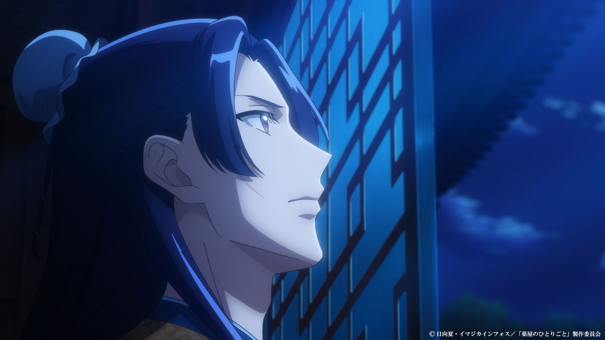 kusuriya_OA's tweet photo. ついにTVアニメ第3期スタート！

明日10月2日(金)23:00～
第49話「蝗」放送🍃

⼦の⼀族の反乱の後始末も落ち着き、花街の薬師へと戻った猫猫。⼀⽅、皇弟であることを公にした壬⽒は正式に政ごとに参加していた。ある⽇の朝、猫猫と趙迂はやり⼿婆から蝗の煮つけを振る舞われ――🐈
#薬屋のひとりごと https://t.co/NE87uBlH81