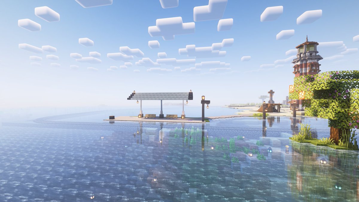 nulltarosan's tweet photo. 海の上に小さい駅作りたかったんだよな
機関車も自動化したよ
#マイクラ
#minecraftㅤ
#createmod https://t.co/rTdJON7RWf