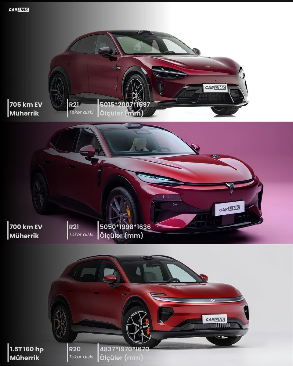 izdcarguy's tweet photo. Same market, different entry price point.
With the max budget which one are you choosing ?

Which exterior looks better ?

Which one has a better interior ?

The phone maker-turned-auto manufacturer Xiaomi YU7 vs Dongfeng Voyah Passion S which completed a 360-degree tunnel loop vs the Changan Nevo Q06.

#SUV