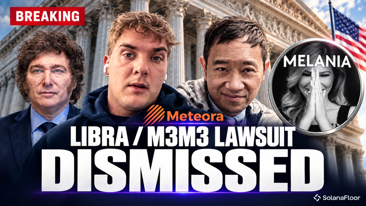 SolanaFloor's tweet photo. 🚨BREAKING: 🇺🇸A U.S. court has dismissed the $LIBRA/$M3M3 lawsuit against @MeteoraAG, former CEO Ben Chow, Kelsier Ventures, and Hayden Davis, rejecting an attempt to expand it to include $MELANIA and other tokens.

The dismissed civil claims included RICO racketeering, RICO conspiracy, fraud, conspiracy to defraud, deceptive business practices, false advertising, and unjust enrichment. 

Addressing Hayden Davis’s messages, the judge wrote: “That Chow provided Hayden with instructions on how to launch a token is equally consistent with Chow’s technical management of Meteora and therefore does not allege a compelling inference of fraudulent intent.”

The court also found that Chow’s praise of President Milei’s meeting with Hayden Davis did not sufficiently establish a materially misleading statement.