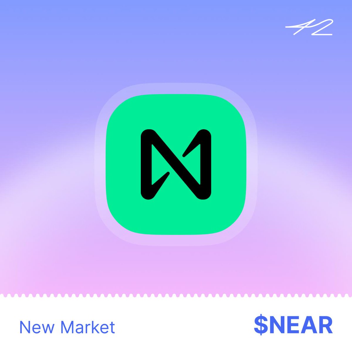 42space's tweet photo. NEW LISTING: near:native 

NEAR's quietly become one of the best runs in crypto, up 5x this year. A new spot ETF, billions flowing through Intents, and an AI-infrastructure narrative that's actually shipping.

How much further can it go? Call the range👇
https://t.co/rwMkC2mjvV https://t.co/ahHEWCR5kn