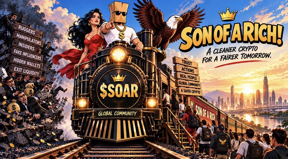 sonofarich_main's tweet photo. We’re still standing against the devs and teams who exploit the people who trusted them and use their communities as exit liquidity, and against those who coordinate with them, enable them, or help these practices continue. Their actions have destroyed trust and pushed far too many people away from crypto.

And we remain a locomotive for something this industry desperately needs: trust earned through actions, not promises.

We’re moving forward step by step, and we want our actions to speak louder than anything we could write on X. We don’t want to be another project constantly shouting about trust while asking people to simply believe us. We want to prove what we stand for through what we actually do.

And we want the people who constantly say crypto needs to change to stop just saying it and start helping build that change.

It doesn’t matter what country you come from, what language you speak, what you look like, or where your story started. If you believe people should trade against the market, not against the dev and team they trusted, there is a place for you in this movement.

We also believe platforms like @X have an important role to play.

When people are genuinely trying to create something useful, make a positive impact and build trust in an industry that desperately needs it, we believe platforms should help those voices reach more people rather than unnecessarily limiting their visibility.

And we believe that support shouldn’t have to be bought. If something is creating genuine value and having a positive impact, helping more people discover it benefits the ecosystem as a whole.

Crypto will always have market risk. We cannot change that, and we shouldn’t pretend otherwise.

But we can fight for an industry where deception, manipulation and being used as exit liquidity are not simply accepted as the price of participating.

That’s why we’re here.

Not just to talk about change, but to build it.

The locomotive keeps moving. If you believe in where it’s going, get on board and help us carry the movement further.
