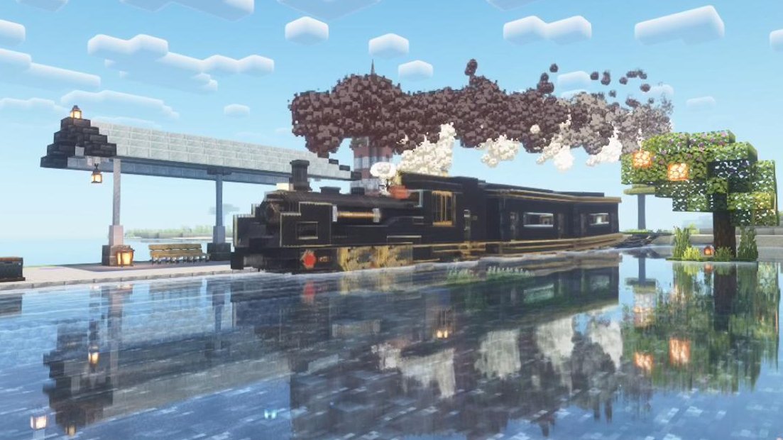 nulltarosan's tweet photo. 海の上に小さい駅作りたかったんだよな
機関車も自動化したよ
#マイクラ
#minecraftㅤ
#createmod https://t.co/rTdJON7RWf