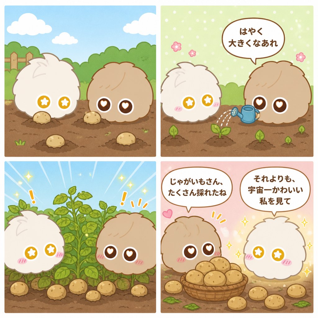 Luna_moth_V's tweet photo. 私も4コマ漫画メーカーで作ってみた🎵

#fuzozo https://t.co/kYZ7CZaz43