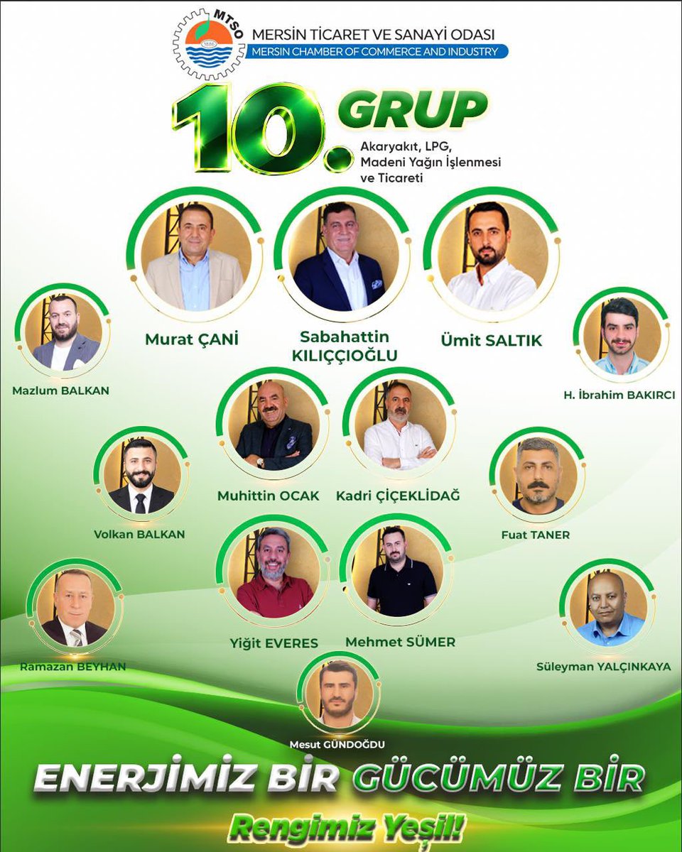 volkanbalkan73's tweet photo. Birlik varsa güç vardır, ortak akıl varsa gelecek vardır. 💚
Sektörümüz için sözümüz, Mersin için enerjimiz var.
10. Grup — Rengimiz Yeşil! #mtso #mersin #petrol #akaryakıt https://t.co/EDkXMe7Wpw
