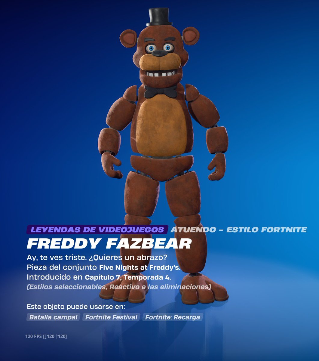 NotPaloIntel's tweet photo. ¡Sorteo de 3 skins de FNAF x Fortnite!

🗓️ Del 1 al 3 de octubre

📌 Requisitos: 
- Seguir a: @Castgfishy y @NotPaloIntel 
- Dar Me Gusta y RT https://t.co/H4NU4fOKgJ