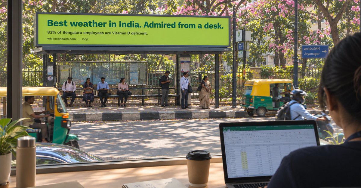 ryansingh123's tweet photo. Bengaluru's workforce is paying for life indoors:

→ 83% are Vitamin D deficient
→ 79% are low on Vitamin B12
→ 1 in 3 sleep under six hours a night

(1/2) https://t.co/AFpDGGG99i