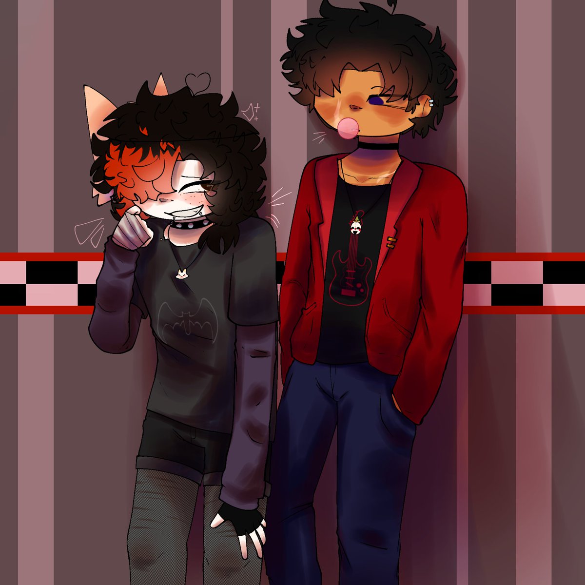 aftonsekai's tweet photo. ⠀✿ ࣪ ꘓ #yumetober ࣭ 🦊🎸 ꯭
day 1 : role swap
#yumeship #ocxcanon #fnafoc https://t.co/aVMezucSoj