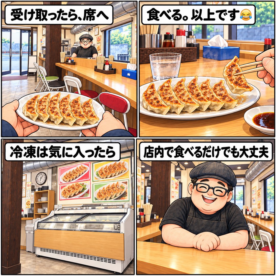 irodorigyoza's tweet photo. 初めての小さなお店って入るまで少し緊張しますよね😅 

当店はそのまま店内へ→メニューを見る→店主に注文→焼き上がりを6〜7分��つ→受け取って食べる🥟 混雑時は10分ほど。

特別なルールはありません
気になっていた方、千代保稲荷へ来た時は気軽にどうぞ🙌 https://t.co/uKnsEu57wv