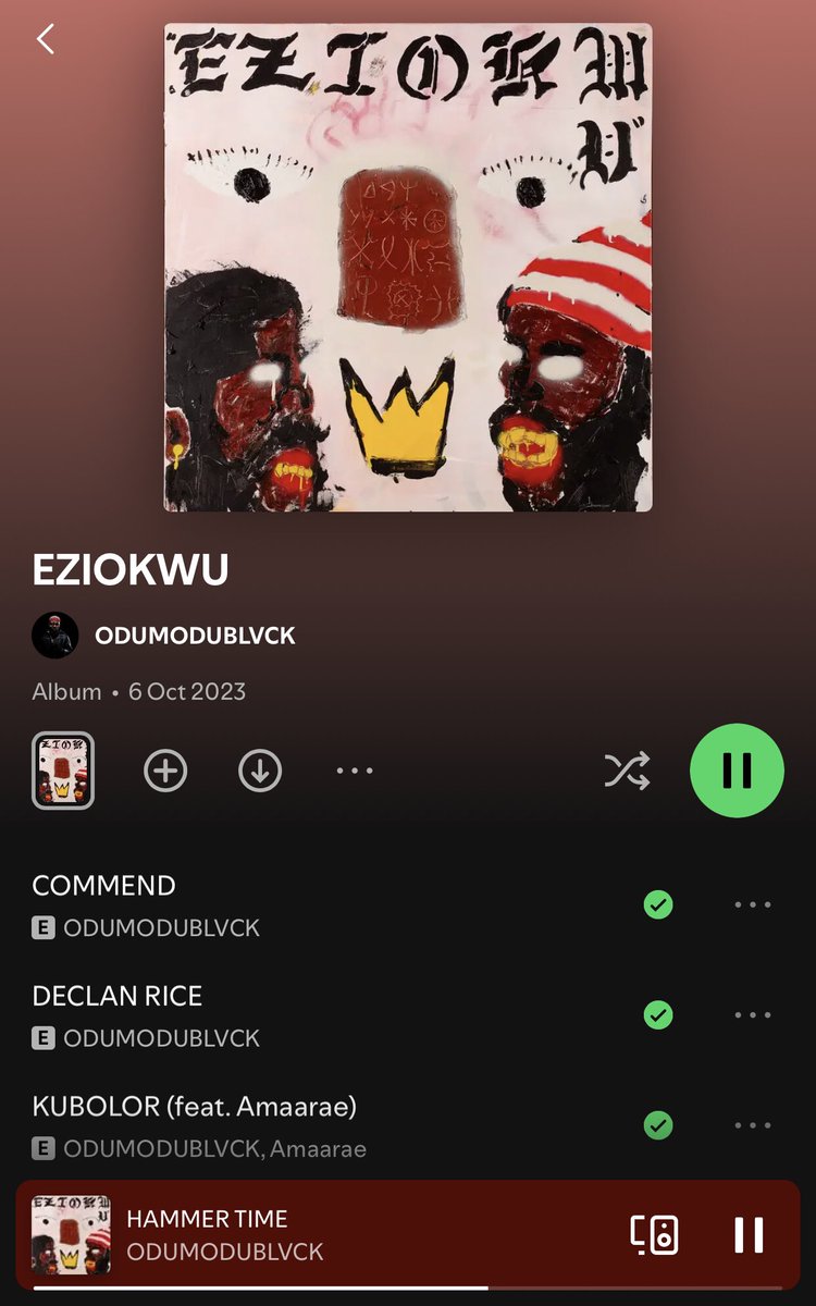 seylesss69's tweet photo. Eziokwu by OdumoduBlvck is easily one of the Top 5 albums to come out of Nigeria in the last 10 years. Production, features, replay value>>> #Eziokwu #antiworldgangster #odumodu https://t.co/AocRrW6UDL