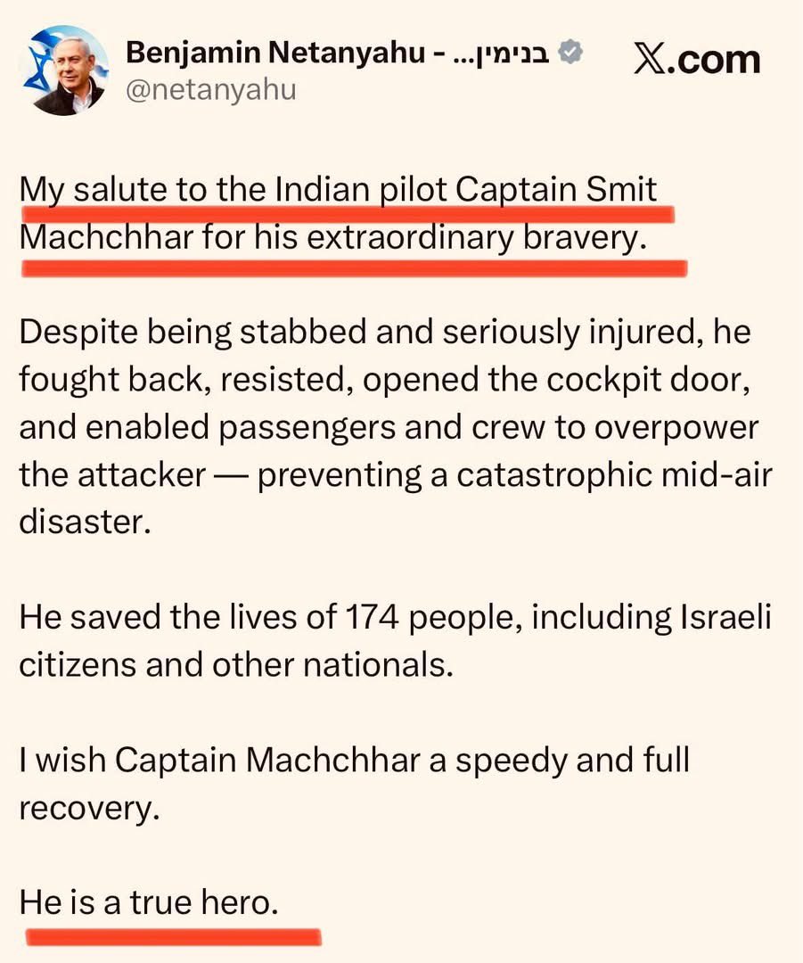 blsanthosh's tweet photo. A nation feeling proud by the bravest act of its son under extreme hostile condition &amp; Israel thanks profusely . https://t.co/kdKVLaGBnU