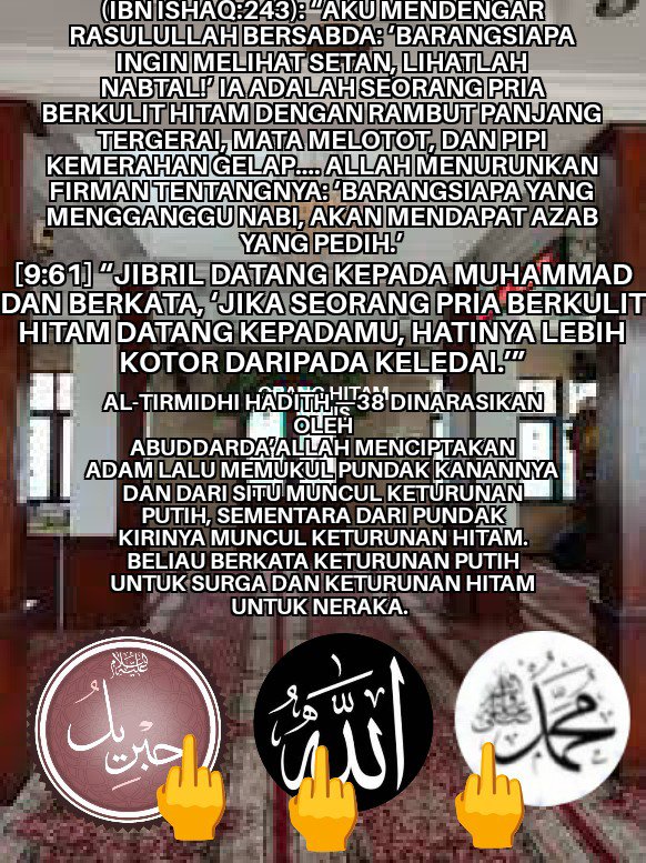 AllahswtSETAN's tweet photo. @aesculapiusw Yg bgn mau ngelepas perbudakan? Islamemek tolol gk ada otak 💩🕋💩😂😂😂 https://t.co/JjFrRpaB6C