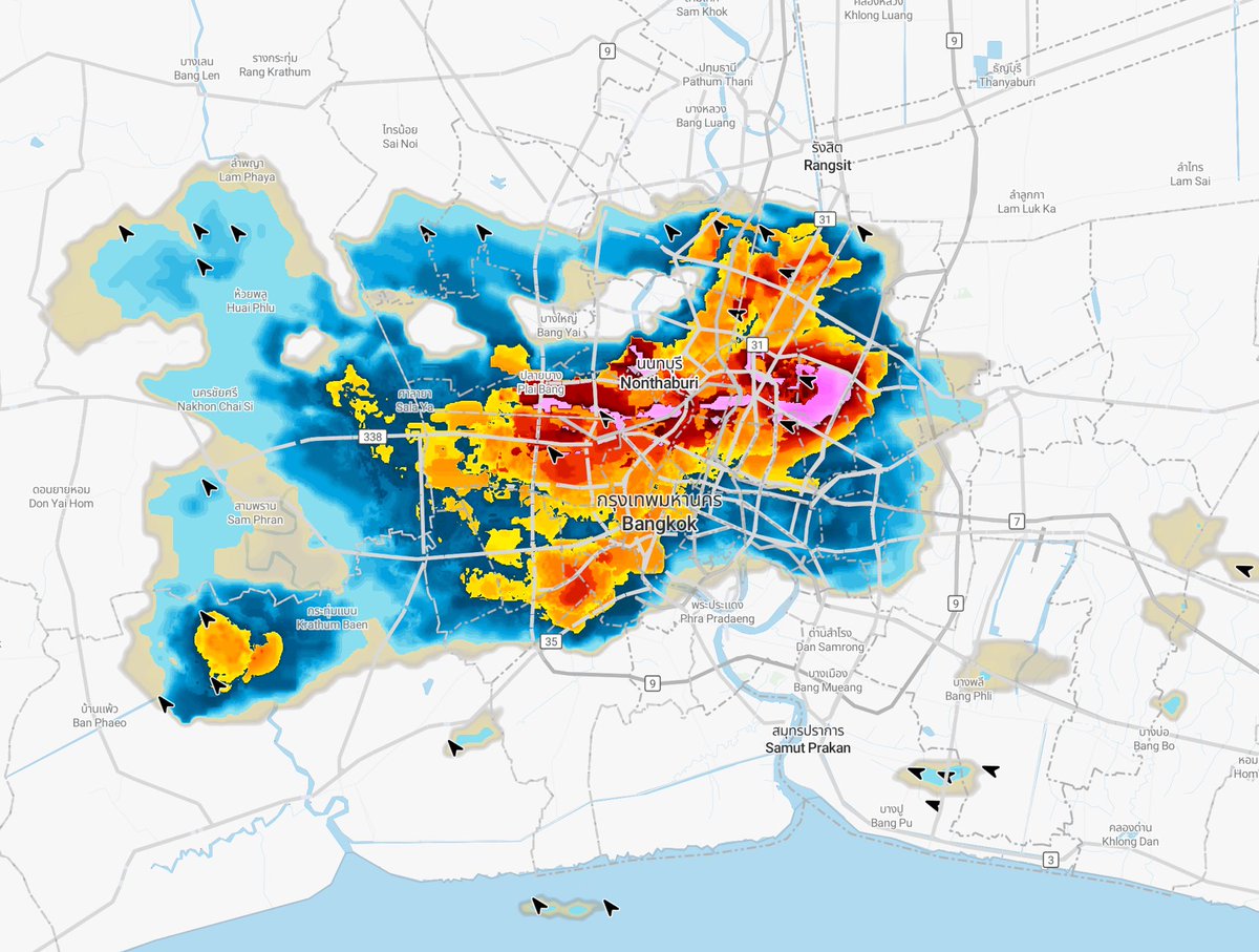AdmOd's tweet photo. แถบสีฝนตกระดับชมพูครั้งแรกในรอบปีเลยนะเนี่ย ของแรงจิง https://t.co/34ehbvil3U