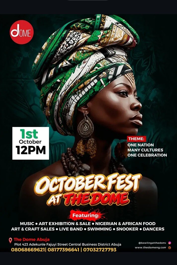 NaijaWetinDeyHQ's tweet photo. EVENTS IN OCTOBER ‼️ 
Happy Independence Day 
Check out these places and mark your calendar 📆 
https://t.co/yBmTqnHEaw
#HappyNationalDay 
#HappyNewMonth https://t.co/eOYChHmIKx