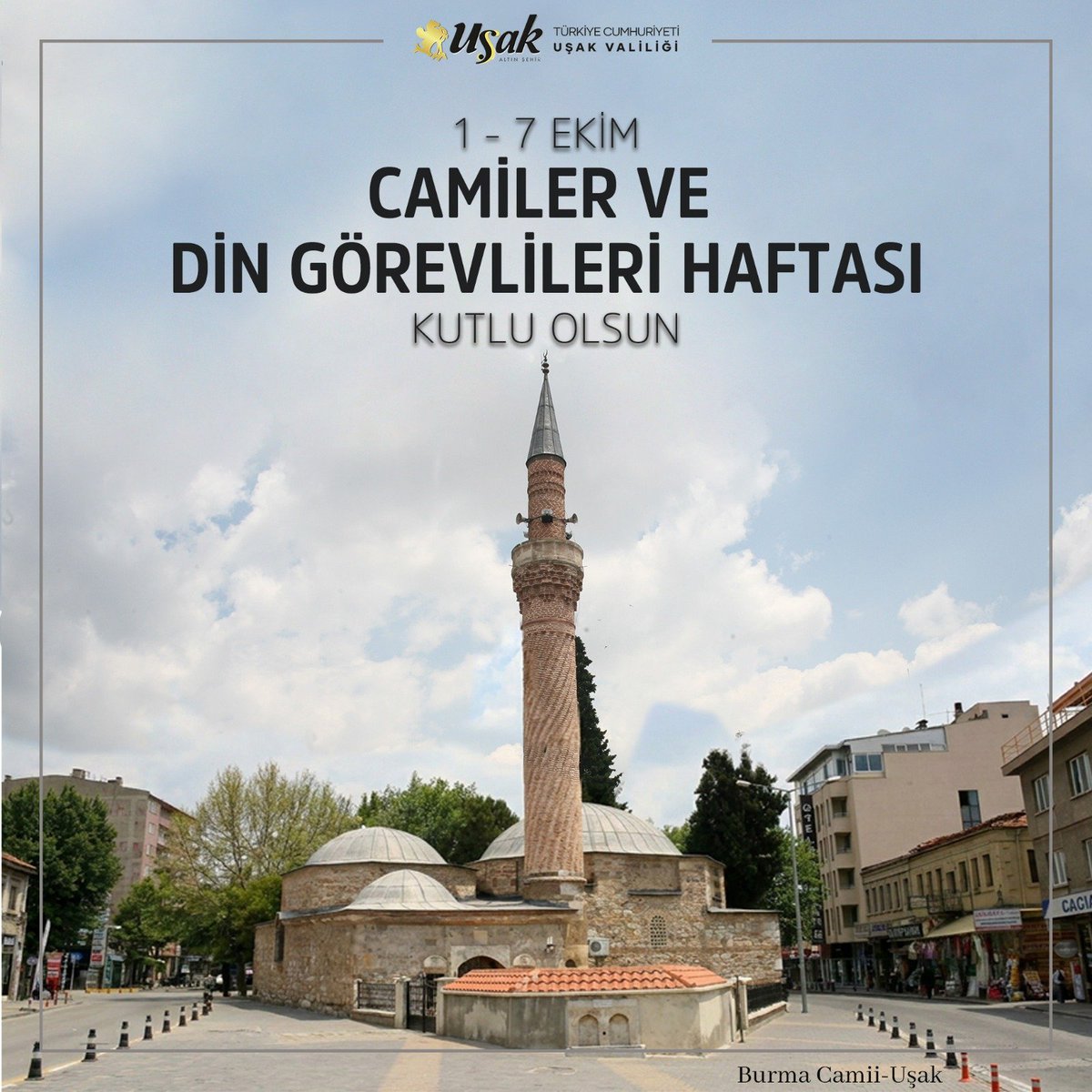 TC_UsakValiligi's tweet photo. Camilerimiz; gönüllerimizi aynı safta buluşturan, birlik ve beraberliğimizi güçlendiren, manevi hayatımızın müstesna mekânlarıdır.

İlim, irfan ve güzel ahlakın rehberliğinde milletimize hizmet eden; camilerimizin manevi iklimini yaşatan tüm din görevlilerimizin 1-7 Ekim Camiler ve Din Görevlileri Haftası’nı kutluyor, görevlerinde kolaylık ve muvaffakiyetler diliyoruz.

Rabb’im birlik ve beraberliğimizi daim, camilerimizi cemaatle, gönüllerimizi iman ve muhabbetle mamur eylesin.
