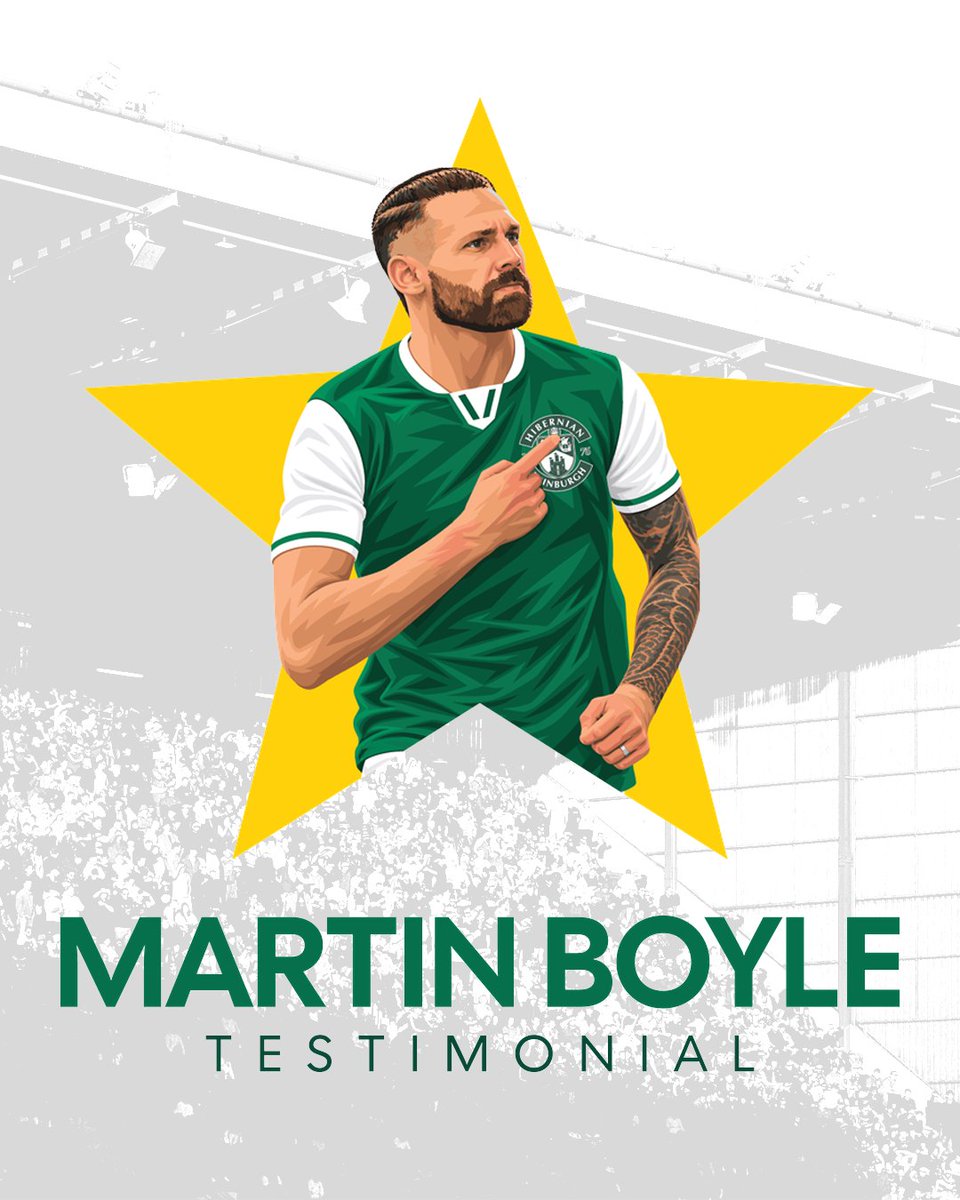 HibernianFC's tweet photo. Hibernian FC are delighted to confirm that Martin Boyle’s outstanding service to Hibs will be marked with a testimonial year! 🌟

Currently vice-captain of the Club, his contribution in Green and White has been significant and will be rewarded with a series of events in the months ahead! 🥬

See below for full info! ⤵️

🔗 https://t.co/4QX02D9OSK