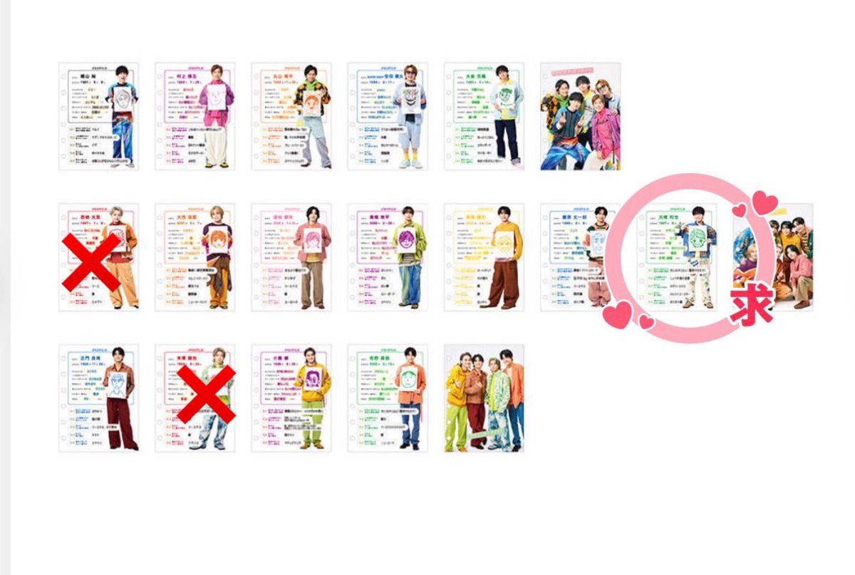 pooo_ar415o's tweet photo. KAMIGATA EXPO PARK FES 2026 カミガタ グッズ 図鑑

【求】大橋和也
【譲】 末澤 西畑 以外

11/1現地にて手渡しor郵送
プロフとスタンプ纏めての交換お願いします。

#カミガタボーイズ #なにわ男子  #Aぇgroup #エイト https://t.co/u64COHvROb