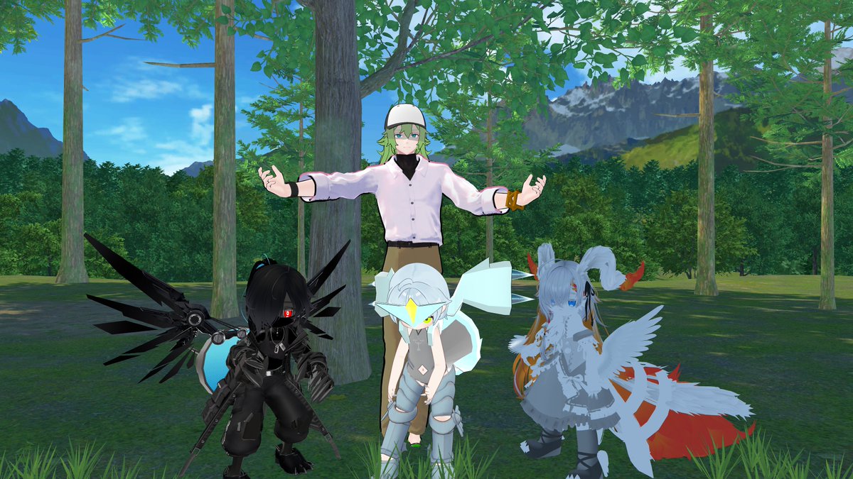 takatakavrc's tweet photo. ポケ改変集会初参加！！
トレーナーのNとゲーチス作って来たけどまさか同じキャラの改変してる人と会うとは思わんかったw
ちっちゃいレシラムゼクロムキュレムも可愛いかった
#VRCポケ改変集会 https://t.co/AnyN7z1Wyy