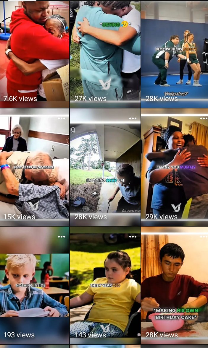 VeejayTube's tweet photo. @TeamYouTube I’m experiencing a serious Shorts reach issue. My last 30 videos have consistently struggled to pass 30K views, and many stop getting recommendations around 20–30K.
https://t.co/4TgsJd6lkQ
The same/similar videos are getting much higher reach on other platforms. Could you  check https://t.co/bHygQoBgKz
