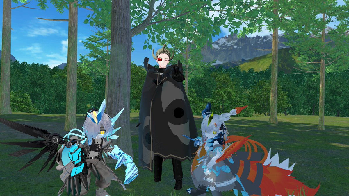takatakavrc's tweet photo. ポケ改変集会初参加！！
トレーナーのNとゲーチス作って来たけどまさか同じキャラの改変してる人と会うとは思わんかったw
ちっちゃいレシラムゼクロムキュレムも可愛いかった
#VRCポケ改変集会 https://t.co/AnyN7z1Wyy