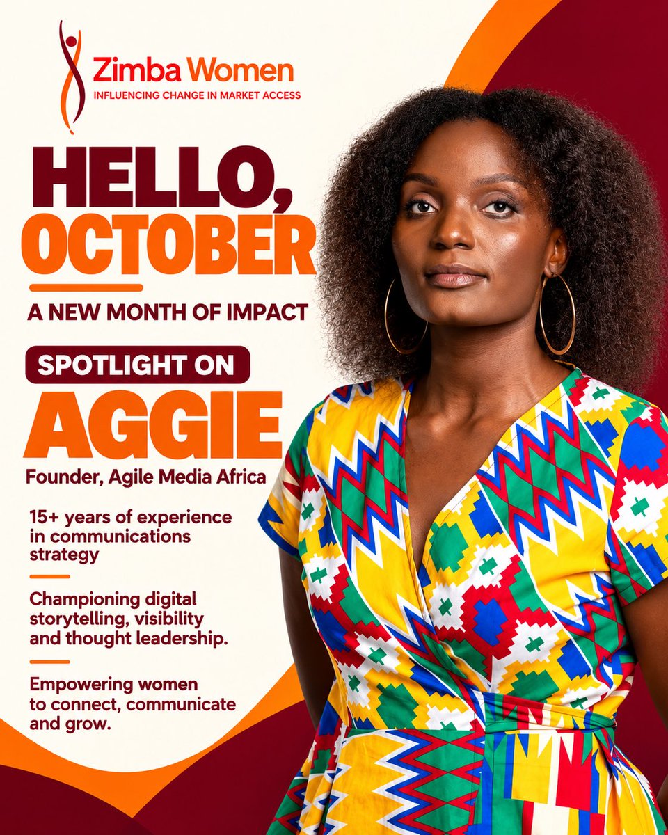 ZimbaWomen's tweet photo. Hello, October! A new month to learn, connect and create impact.

We’re opening the month with a spotlight on Aggie, founder of Agile Media Africa and a Ugandan communications strategist with over 15 years of experience helping organisations, entrepreneurs and professionals communicate effectively in the digital age.

Her work champions digital storytelling, thought leadership and the strategic use of digital platforms for visibility, influence and impact.

Tomorrow, Aggie joins Zimba Women and BPN Uganda to help women entrepreneurs strengthen their online presence and turn engagement into business opportunities.

📅 2 October 2026 | 9:00 AM–12:00 PM
📍 BPN Offices, Kira Road 45
💰 UGX 20,000
📞 Register: 0788 145 838

Here’s to an October of stronger voices, new connections and growing businesses!

#ZimbaMission #AgileMediaAfrica #BPNUganda #WomenEntrepreneurs #DigitalMarketing