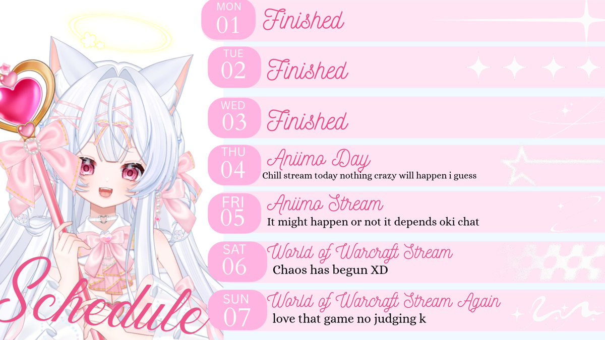 Sakurajima_ami's tweet photo. Hello hello this is my first time making my stream schedule come and join soon!
https://t.co/FmfAVw172u https://t.co/pW5qSP5YSw