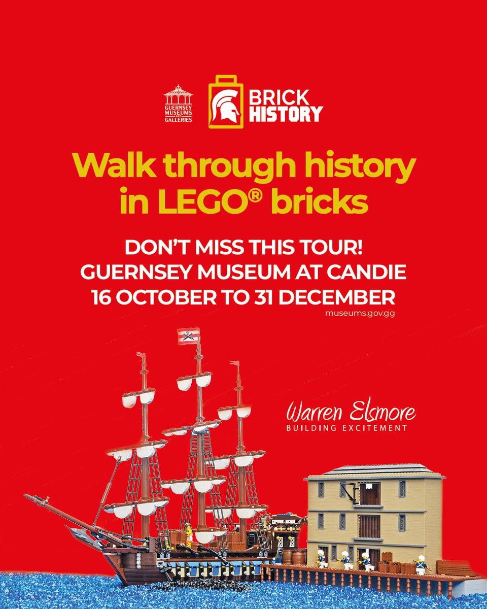Govgg's tweet photo. Brick History: Walk through history in LEGO® bricks opens at Guernsey Museums at Candie on 16 October.

Find out more: https://t.co/O68MOr8Xui https://t.co/hdqNh6aJet