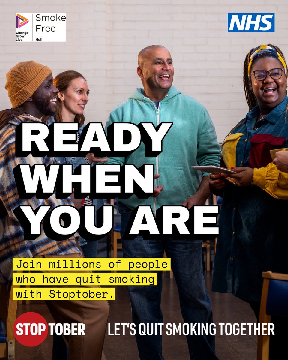 543DentalCentre's tweet photo. The next time you try to quit smoking could be the one that sticks - why not give it another go this #Stoptober!💪 For FREE support, call 01482 977617 or visit https://t.co/TunXdTSoC3
#StopSmoking #SmokeFree #Hull #Stoptober https://t.co/7fJQJUFZIx
