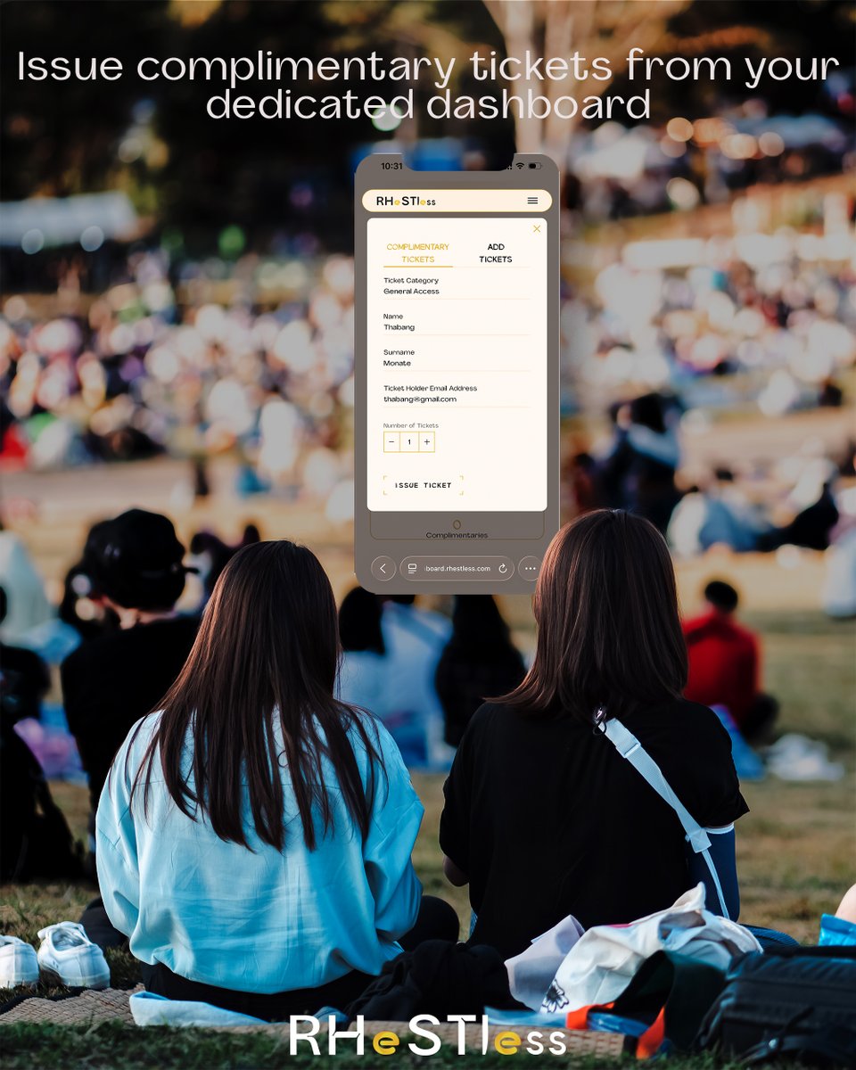 _RHESTless's tweet photo. The Event Host dedicated dashboard enables Hosts to issue complimentary tickets at a click of a button. https://t.co/iEm38OKA50