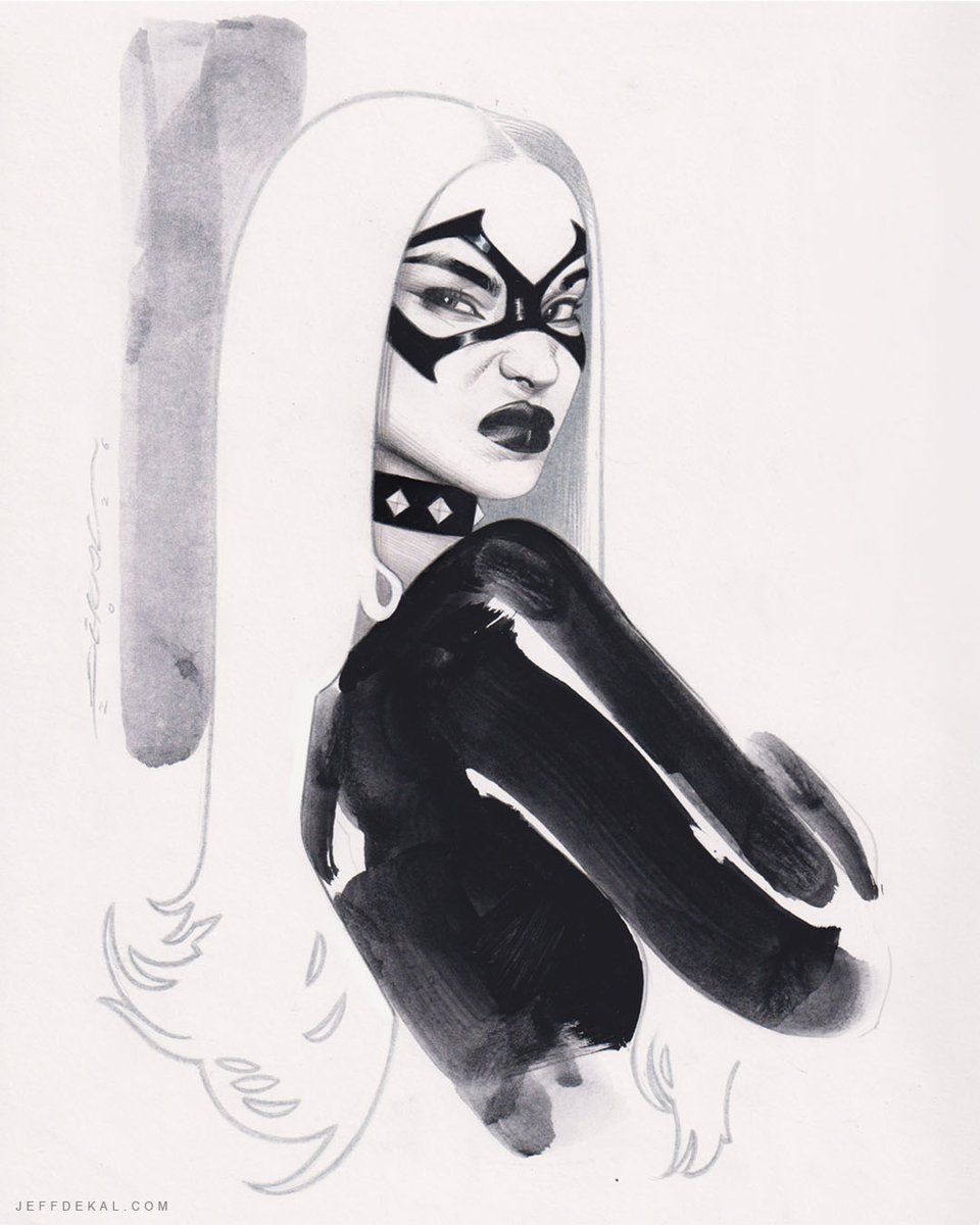 jeffdekal's tweet photo. Black Cat commission. My table for NYCC is B44 https://t.co/x3Xyw0GhPA