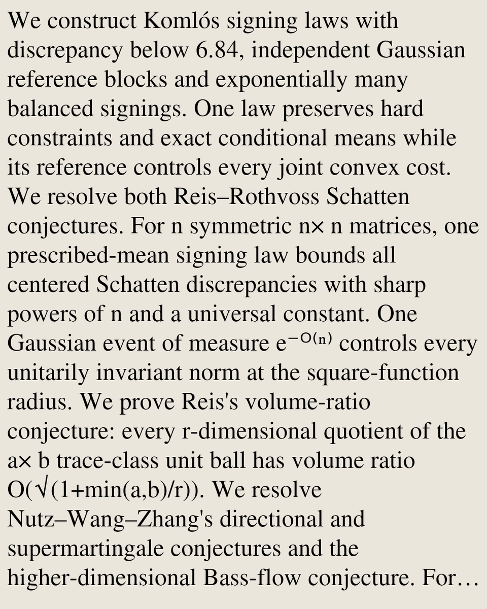 MathPaper's tweet photo. Vector balancing in convex order

Eren Ercan
https://t.co/PXBwbNmIuq [𝚖𝚊𝚝𝚑.𝙶𝙼] https://t.co/OaU7wE3BXi