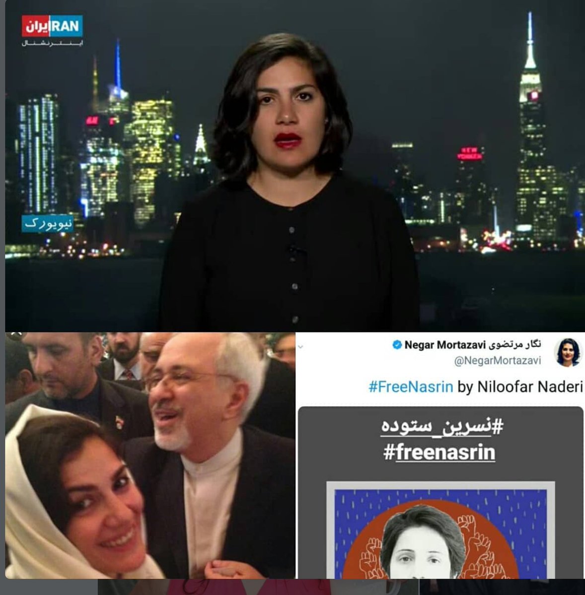 PahlaviahoraeeP's tweet photo. تلنگر
صنعت خمینی سازی فرانسه
عکس نسرین ستوده در یکی از خیابانهای پاریس

حمایت نگار مرتضوی کارمند سابق آیت الله بی بی سی و کارمند کنونی ایران نشناس از نسرین ستوده قهرمان پوشالین
برای آزادی ایران باید بازوان اختاپوس جمهوری چسلامی را یکی یکی قطع کرد.

#خدا_شاه_میهن
#جاویدشاه https://t.co/S9rTvebsq5