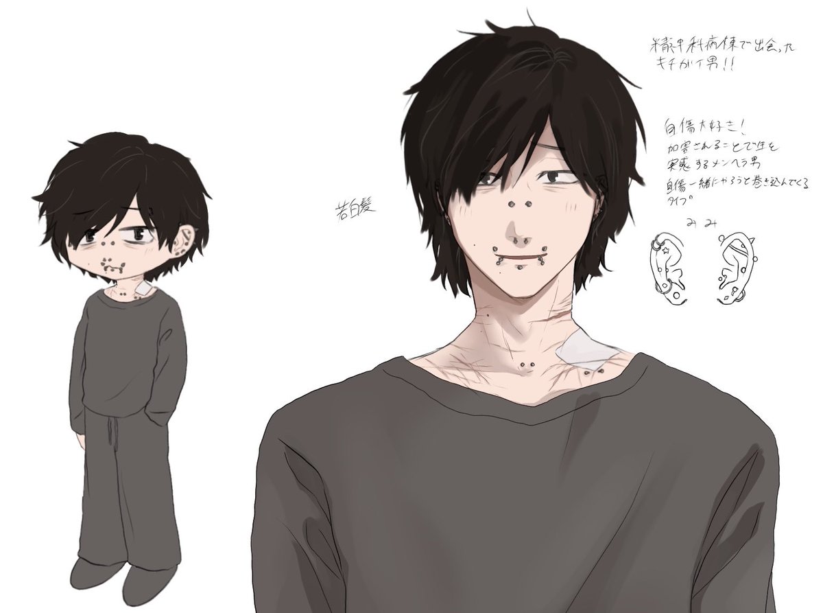 op43ezA's tweet photo. ぜた始めたての頃自分も作りたい！！と思って描いたけど納得いかなかったやつ。自傷跡注意 https://t.co/y9y2x9pdZa