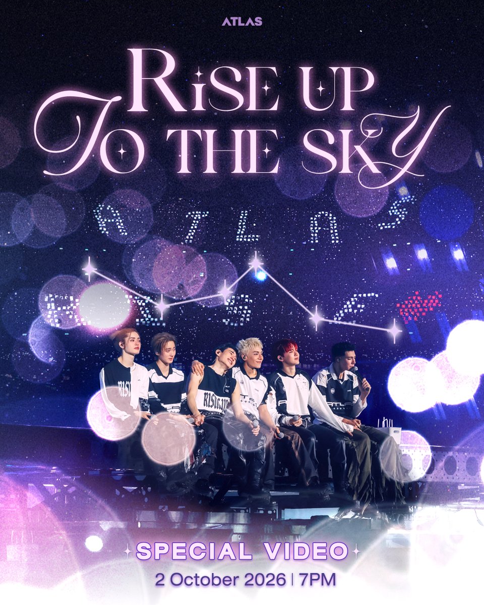 ATLASofficialTH's tweet photo. ATLAS –  Rise up to the sky ✨

SPECIAL VIDEO 💫
2 OCTOBER 2026 | 7PM ( ICT )
YouTube : ATLAS

AVAILABLE NOW ON ALL STREAMING
🌌 https://t.co/M9tqYhdOfc

#ATLAS_Riseuptothesky
#ATLASth #ATLAS_th
#XOXOentertainment https://t.co/gUAHCmhQWP