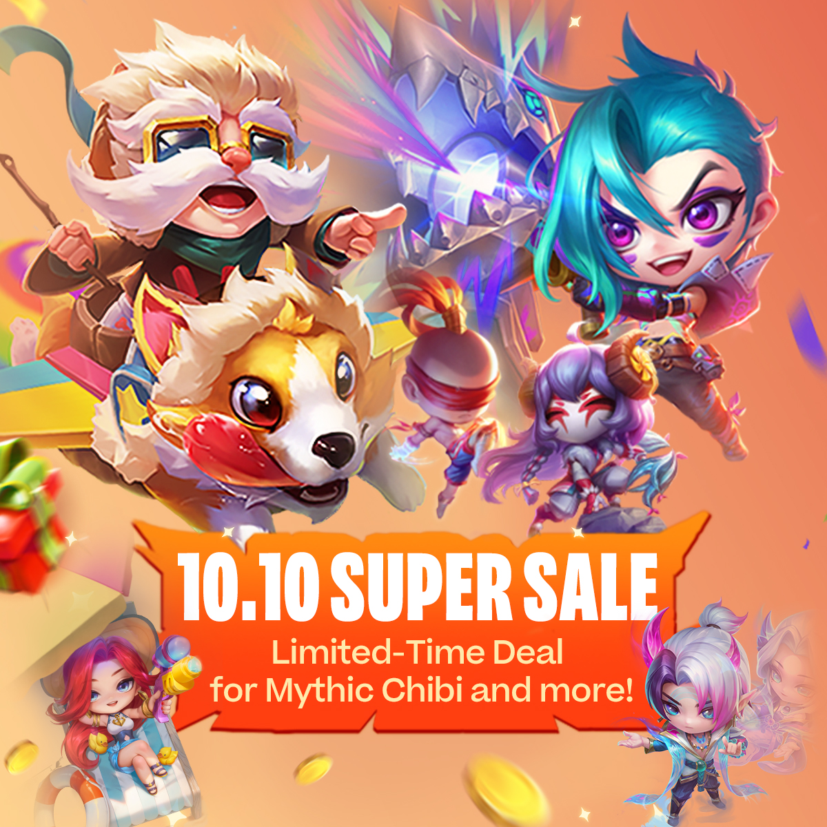 goldenspatula's tweet photo. 🔥 7 DAYS LEFT until the 10.10 Super Sale!

The biggest deals are coming! Limited-Time Deal for Mythic Chibis and more! 

Enjoy a top-up bonus of up to 10% on Midasbuy. Open to all regions without limitation: https://t.co/O82hnj2XHO

Play Golden Spatula now. Up! Up! Win!
👉 https://t.co/rgV9kiTtRc

#GoldenSpatula #GSNewSet #GoldenForest