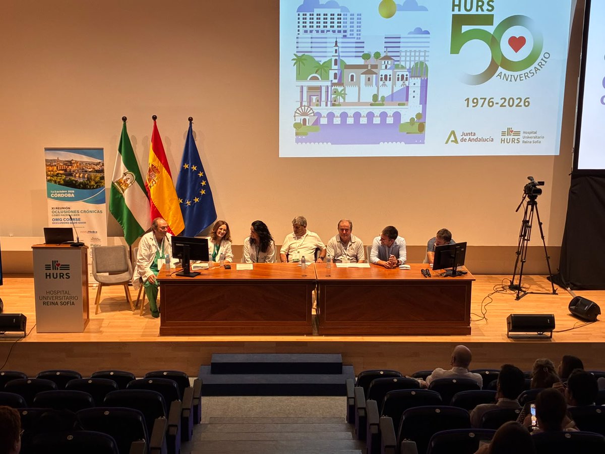 HUReinaSofia's tweet photo. ✅ Durante las jornadas de hoy y mañana, el programa combinará casos en directo, conexiones entre salas, sesiones prácticas y ponencias de especialistas nacionales e internacionales.

#CardiologíaIntervencionista https://t.co/iGkrw7Kju5